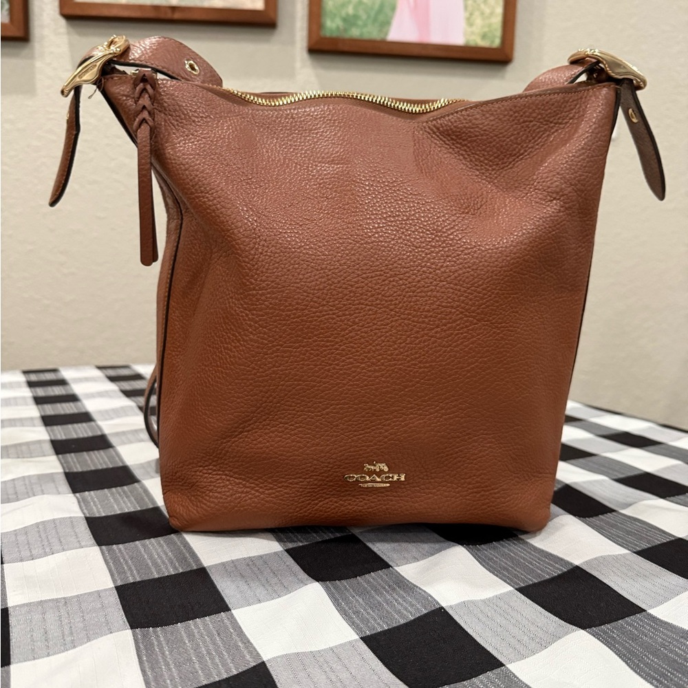 Coach Tan Leather Shoulder Bag